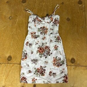 H&M floral pink summer cocktail dress